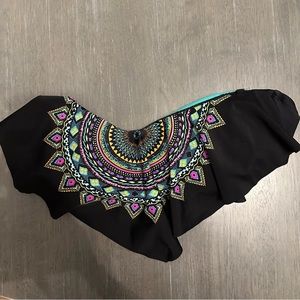 XHILARATION BANDEAU SWIM TOP